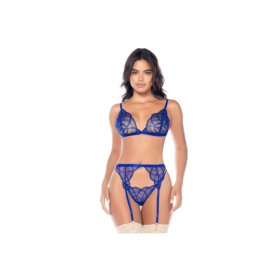 Ensemble sexy 3 pièces avec broderie brillante 